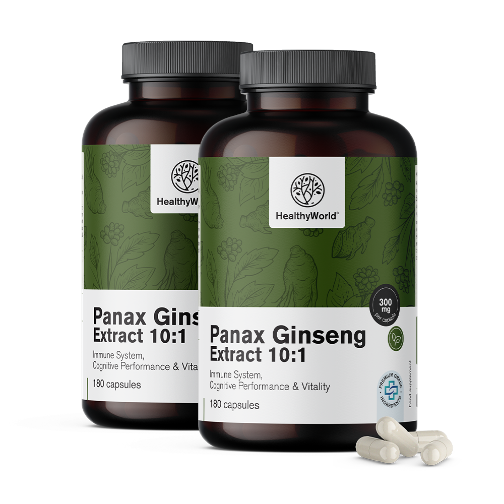 Panax ginseng 300 mg - ekstrakt ginsenga 10:1 u kapsulama