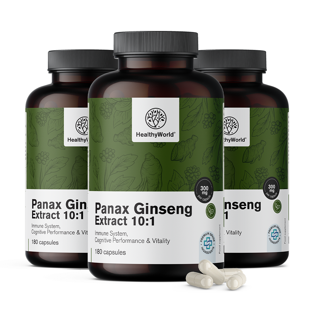 Panax ginseng 300 mg - ekstrakt ginsenga 10:1 u kapsulama